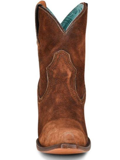 Corral Women's Brown Lamb Snip Toe Ankle Booties A4171 - Image 4