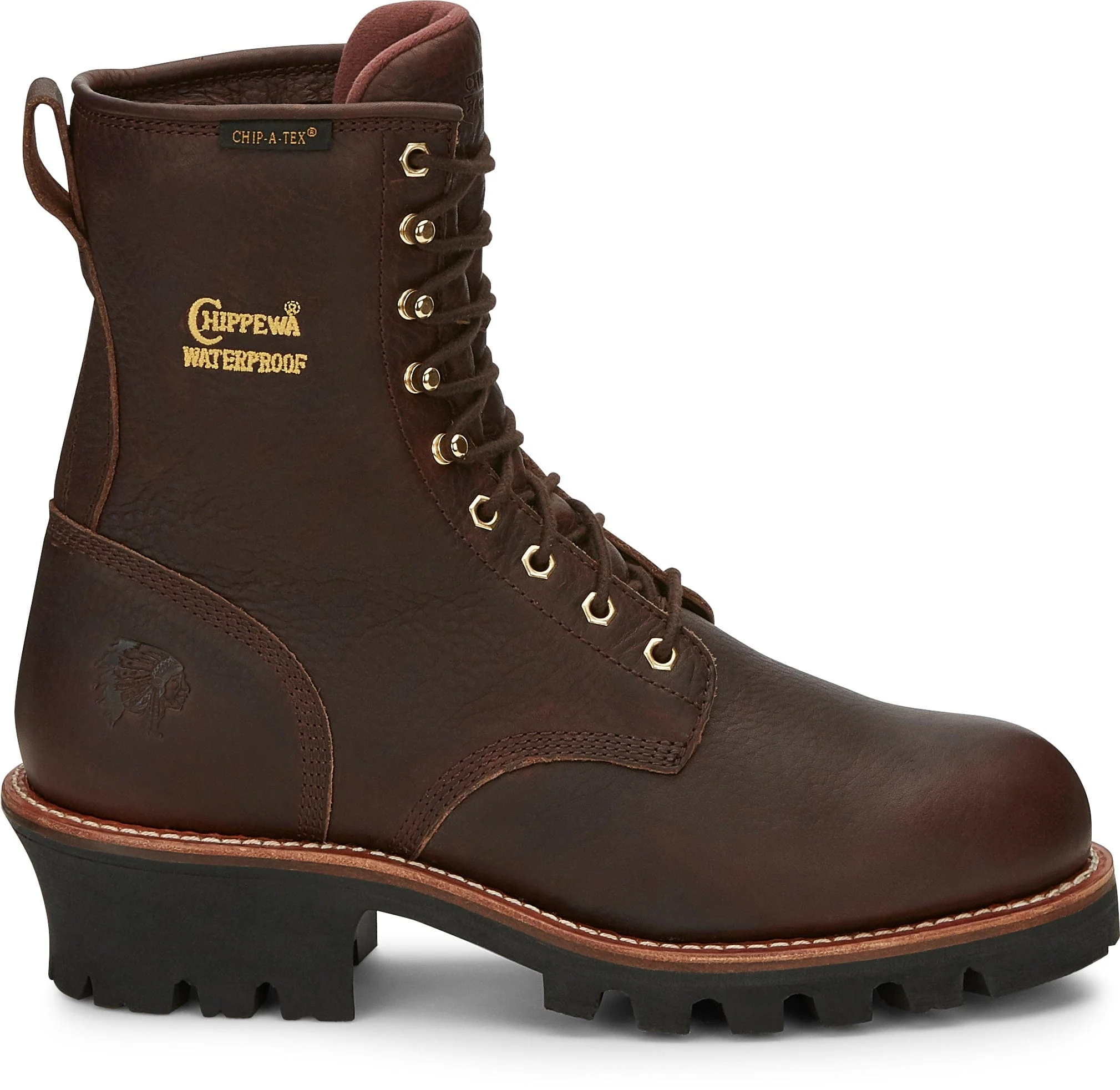 Chippewa Men's Paladin Briar Brown Waterproof Insulated Steel Toe Logger Boots 73060 - Image 3
