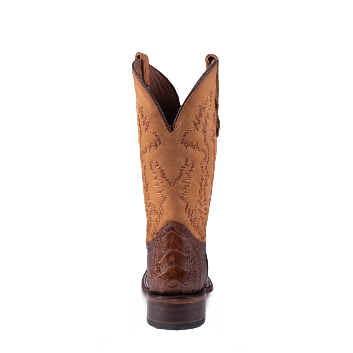 Circle G Men's Brass/Yellow Ostrich Square Toe Western Boots L6059 - Image 4