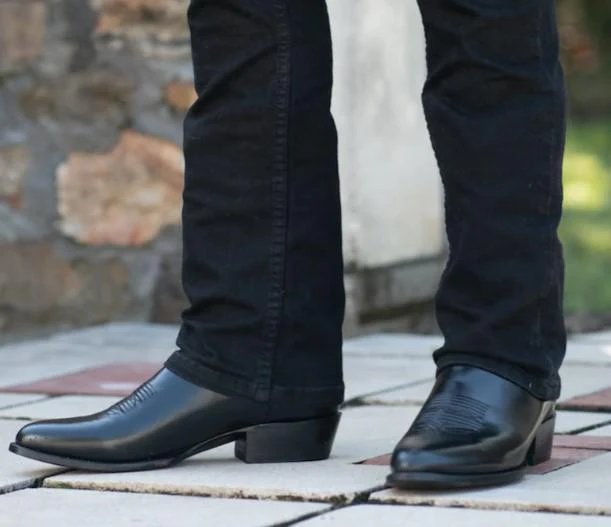 Dan Post Men's Milwaukee Black Leather Cowboy Boots DP2110R - Image 3