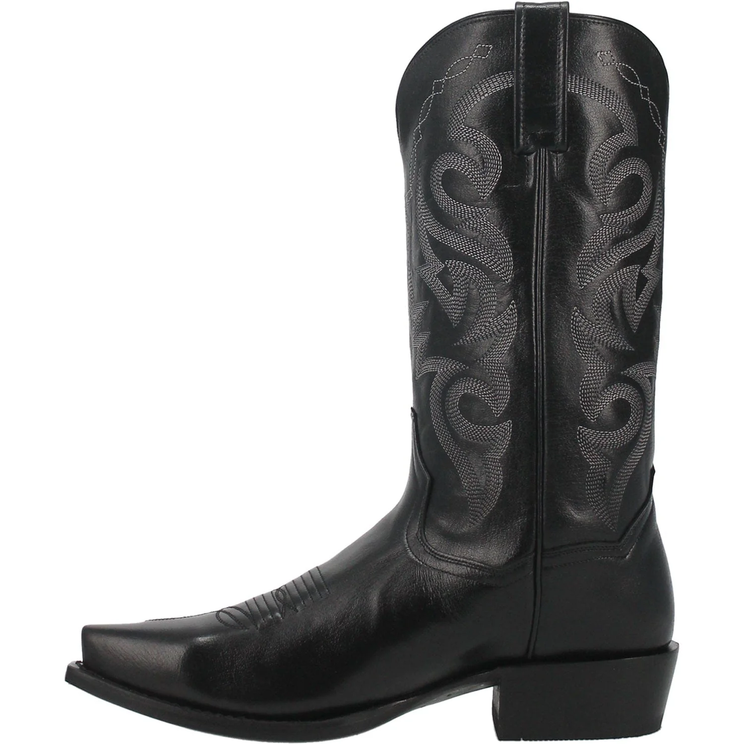 Dan Post Men's Milwaukee Black Snip Toe Leather Cowboy Boots DP2140 - Image 6