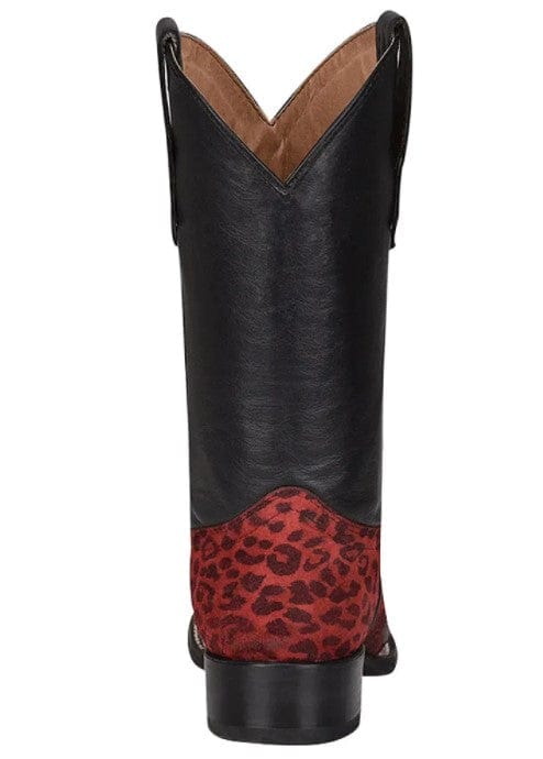 Circle G Kids Red Leopard Black Shaft Cowgirl Boots J7110 - Image 3