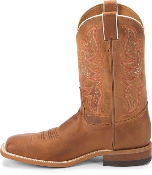 Justin Men's Bent Rail Austin Distressed Cognac Cowboy Boots BR735 - Image 3