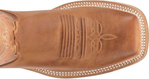Justin Men's Bent Rail Austin Distressed Cognac Cowboy Boots BR735 - Image 4