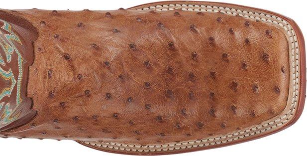 Justin Men's Exotic Truman Cognac Full Quill Ostrich Cowboy Boots 8516 - Image 4