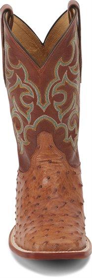 Justin Men's Exotic Truman Cognac Full Quill Ostrich Cowboy Boots 8516 - Image 5
