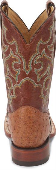 Justin Men's Exotic Truman Cognac Full Quill Ostrich Cowboy Boots 8516 - Image 6