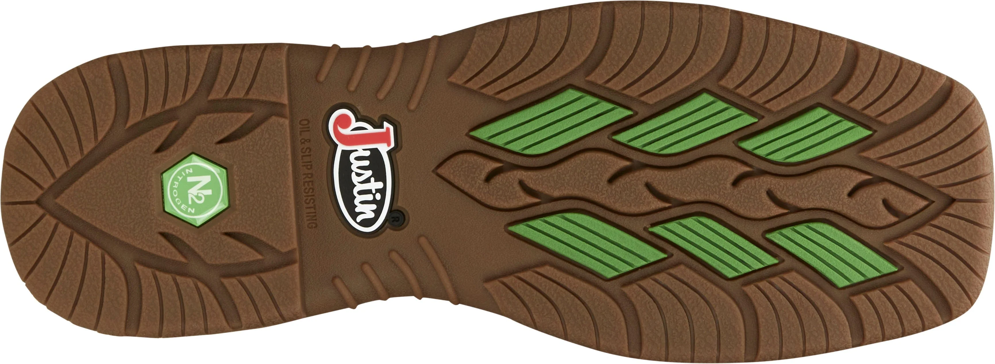 Justin Men's Nitread Spice Brown Waterproof Square Toe Work Boots CR3200 - Image 8