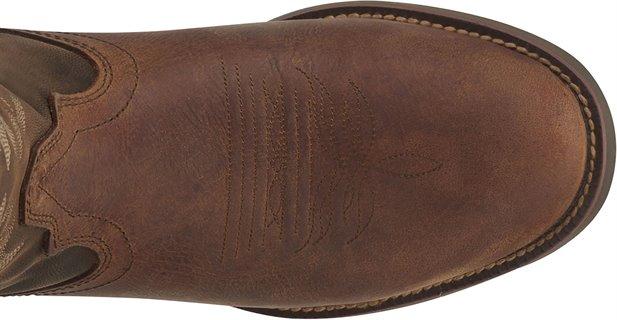 Justin Men's Stampede Buster III Distressed Brown Round Toe Western Work Boots 7221 - Image 5