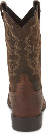 Justin Men's Stampede Buster III Distressed Brown Round Toe Western Work Boots 7221 - Image 6