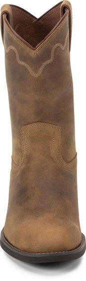 Justin Men's Stampede Jeb Tan Apache Round Toe Roper Boots 3902 - Image 5