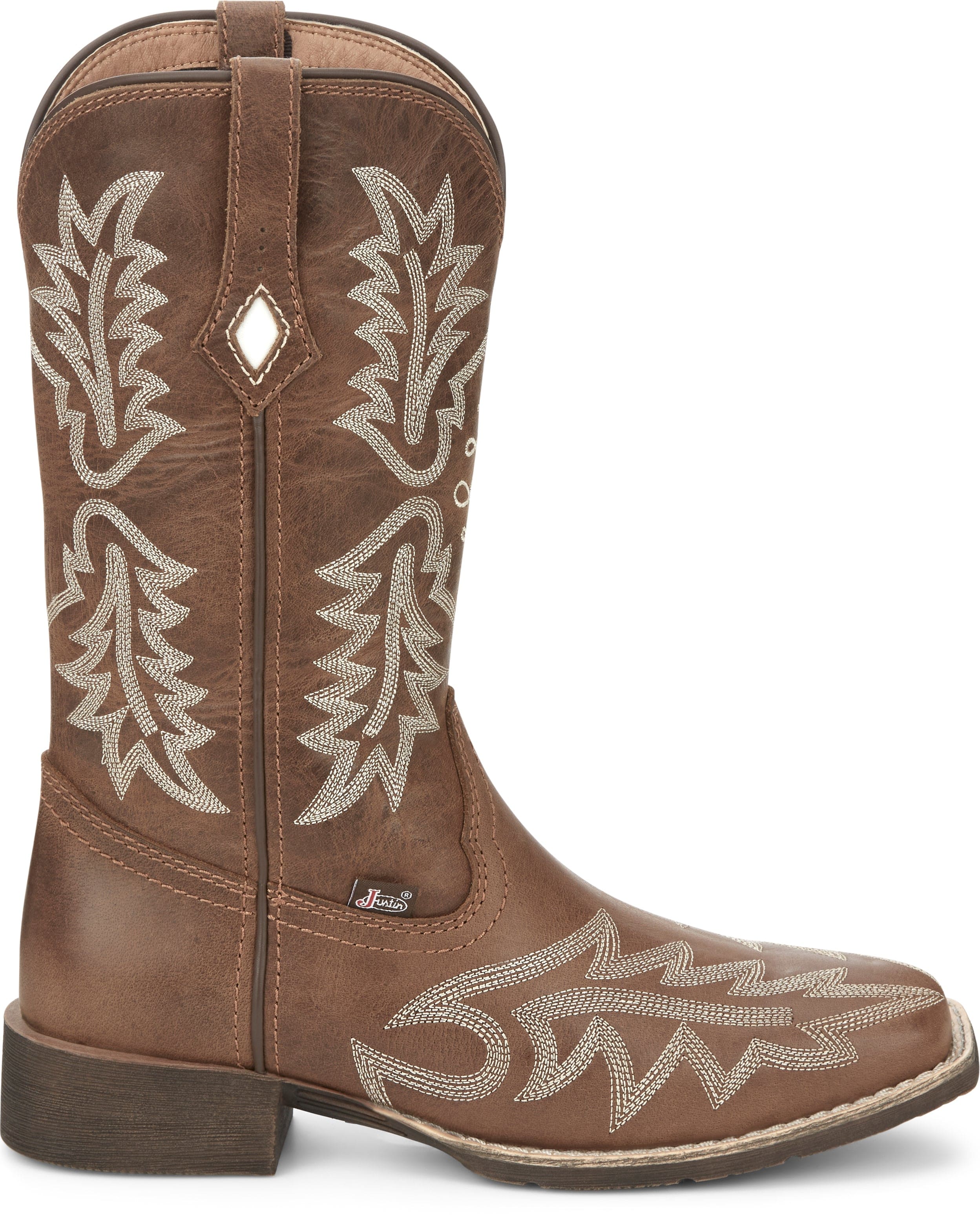 Justin Women's Carsen Brown Square Toe Western Boots GY2974 - Image 3