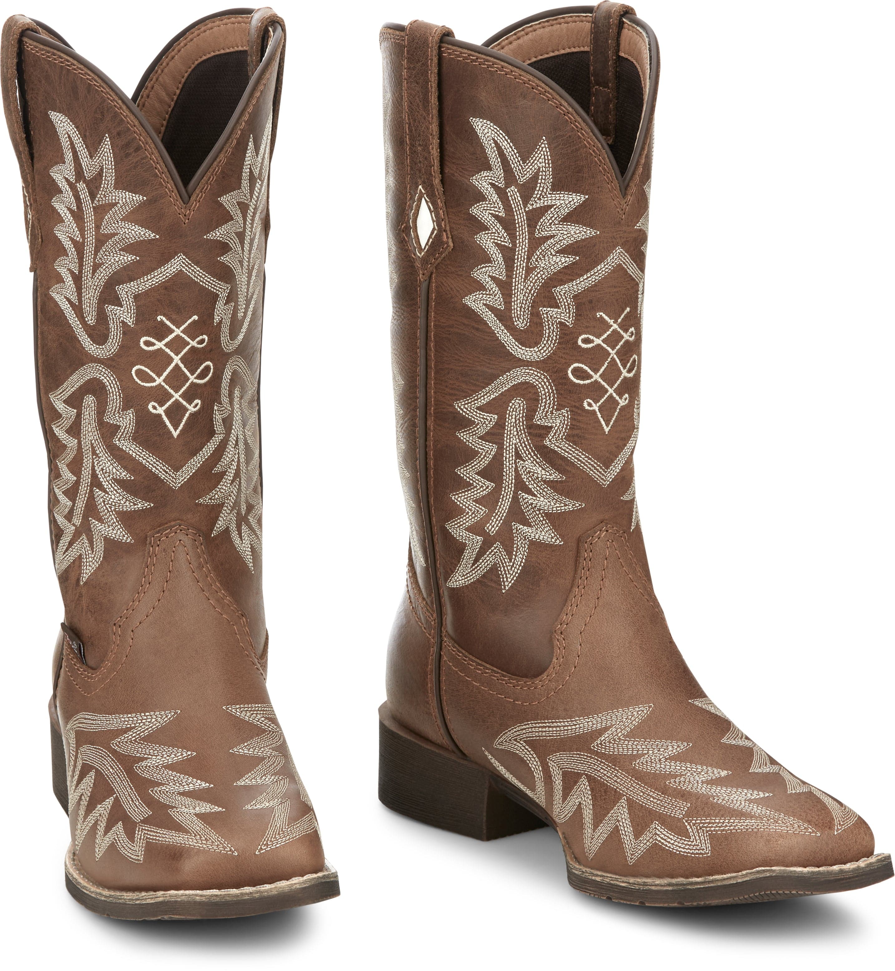 Justin Women's Carsen Brown Square Toe Western Boots GY2974 - Image 8