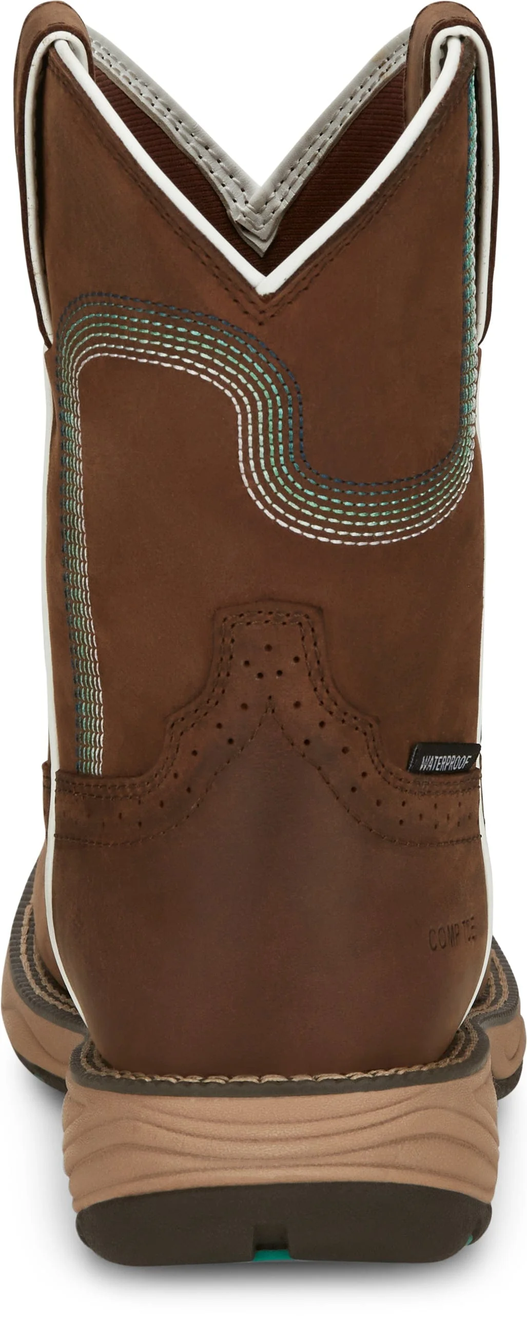 Justin Women's Rush Cedar Brown Waterproof Composite Toe Work Boots SE4360 - Image 6