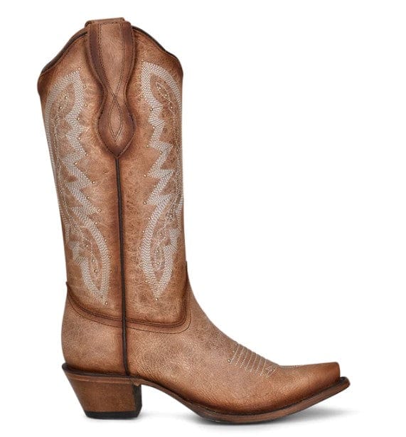 Circle G Women's Brown Embroidery and Studs Western Boots L2041 - Image 3