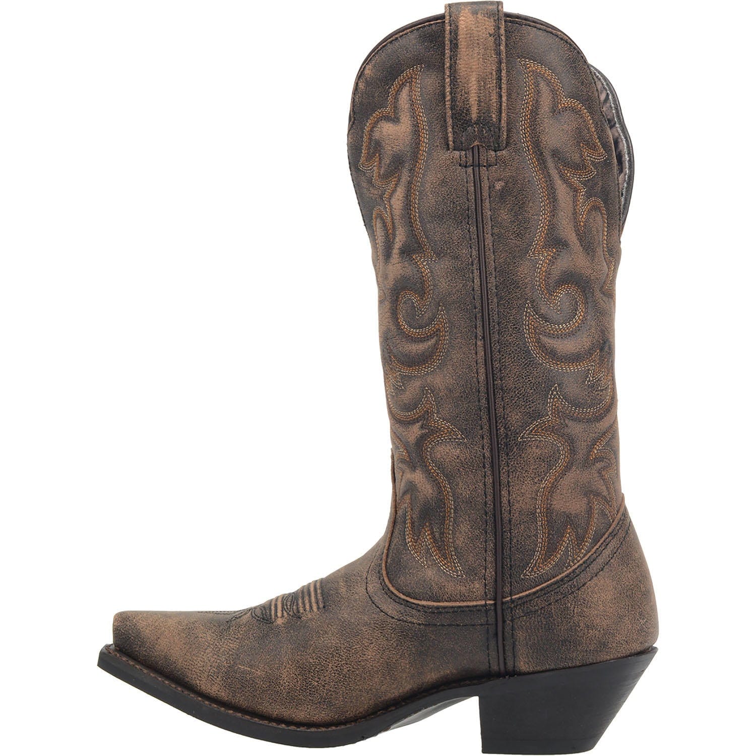 Laredo Women's Access Black Wide Calf Leather Cowgirl Boots 51079 - Image 5