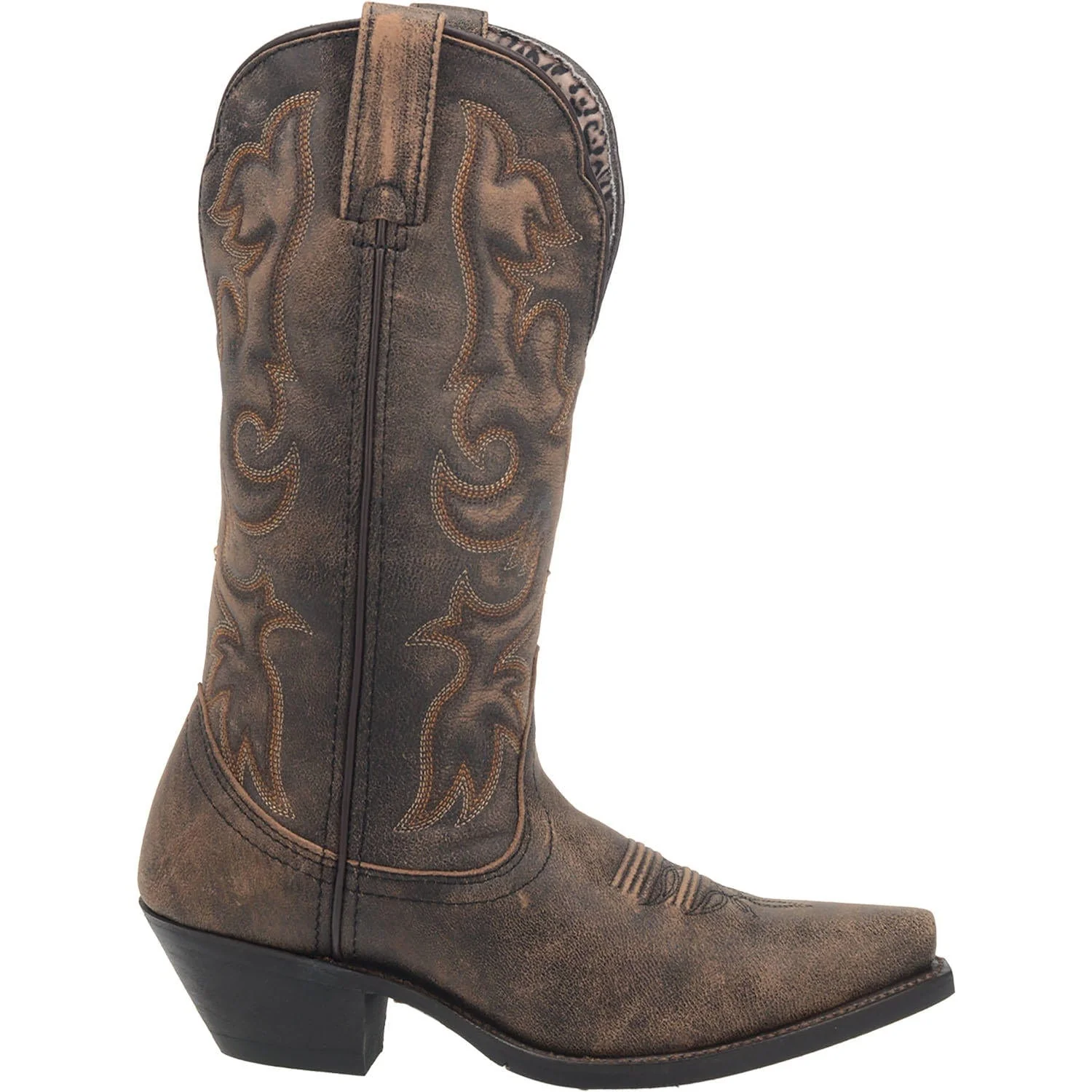 Laredo Women's Access Black Wide Calf Leather Cowgirl Boots 51079 - Image 6