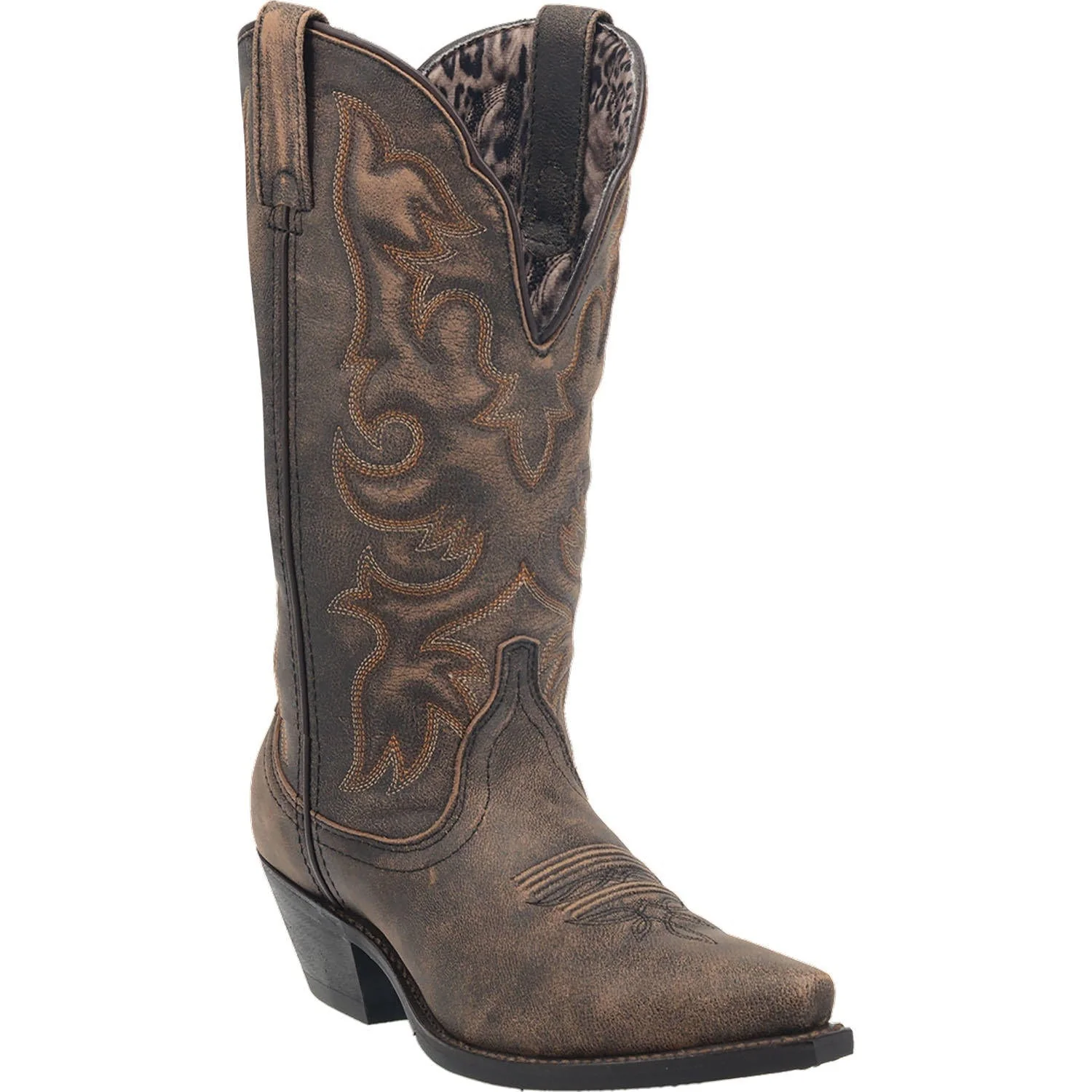 Laredo Women's Access Black Wide Calf Leather Cowgirl Boots 51079 - Image 7