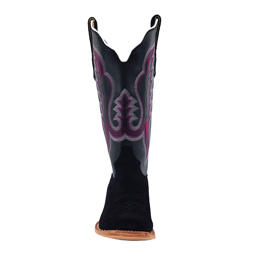 R. Watson Women's Black Rough Out Western Boots RWL8400-1 - Image 5