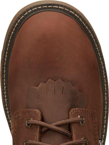 Justin Men's Rush Barley Brown Round Toe Waterproof Work Boots SE465 - Image 4