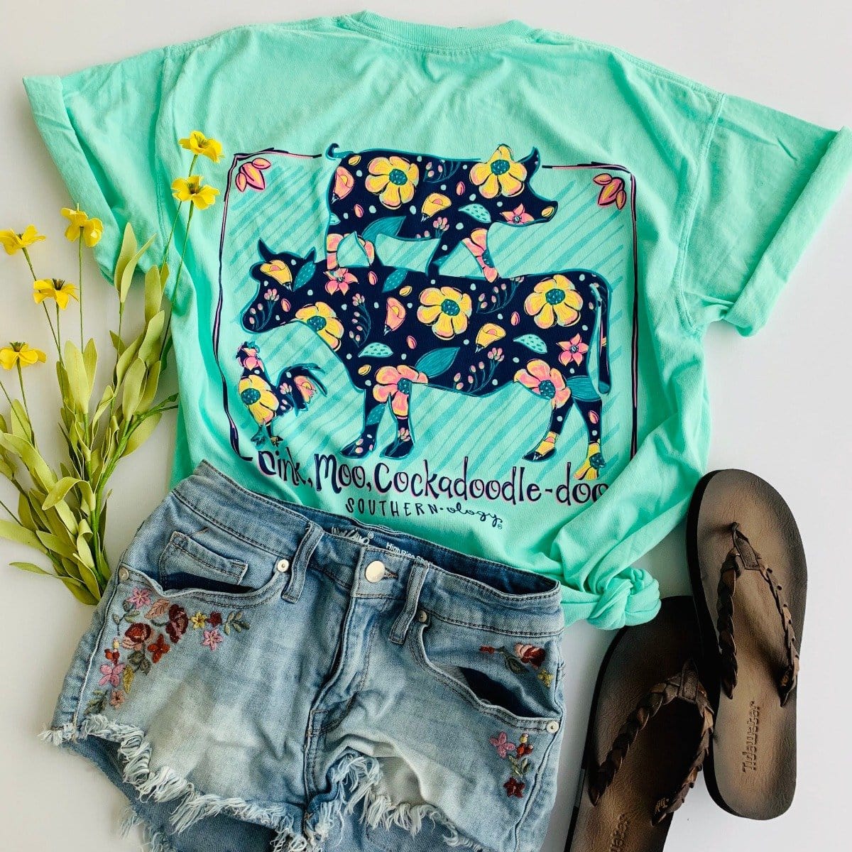 Southernology Women's Oink, Moo, Cockadoodle-Doo Tee - Image 3