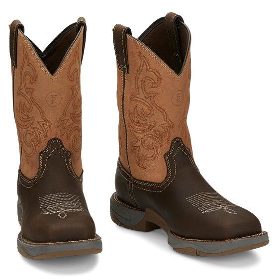 Tony Lama Men's 3R Junction Dusty Brown Steel Toe Work Boots RR3350 - Image 7