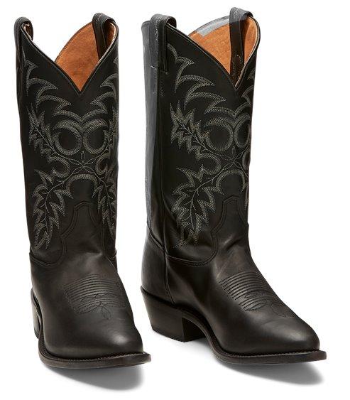 Tony Lama Men's Segar Black Round Toe Mens Cowboy Boots 7900 - Image 7