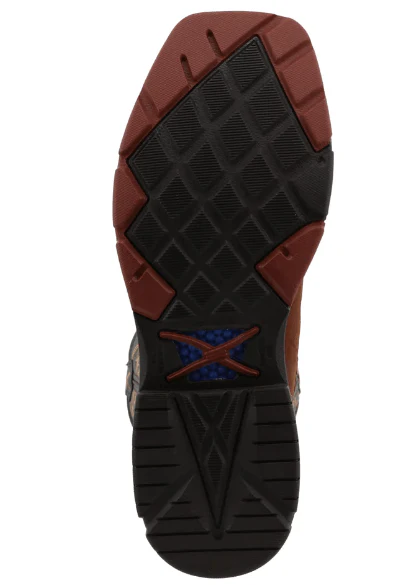 Twisted X Men's Mocha/Slate Green Barbwire Embroidered Work Boots MXB0005 - Image 5