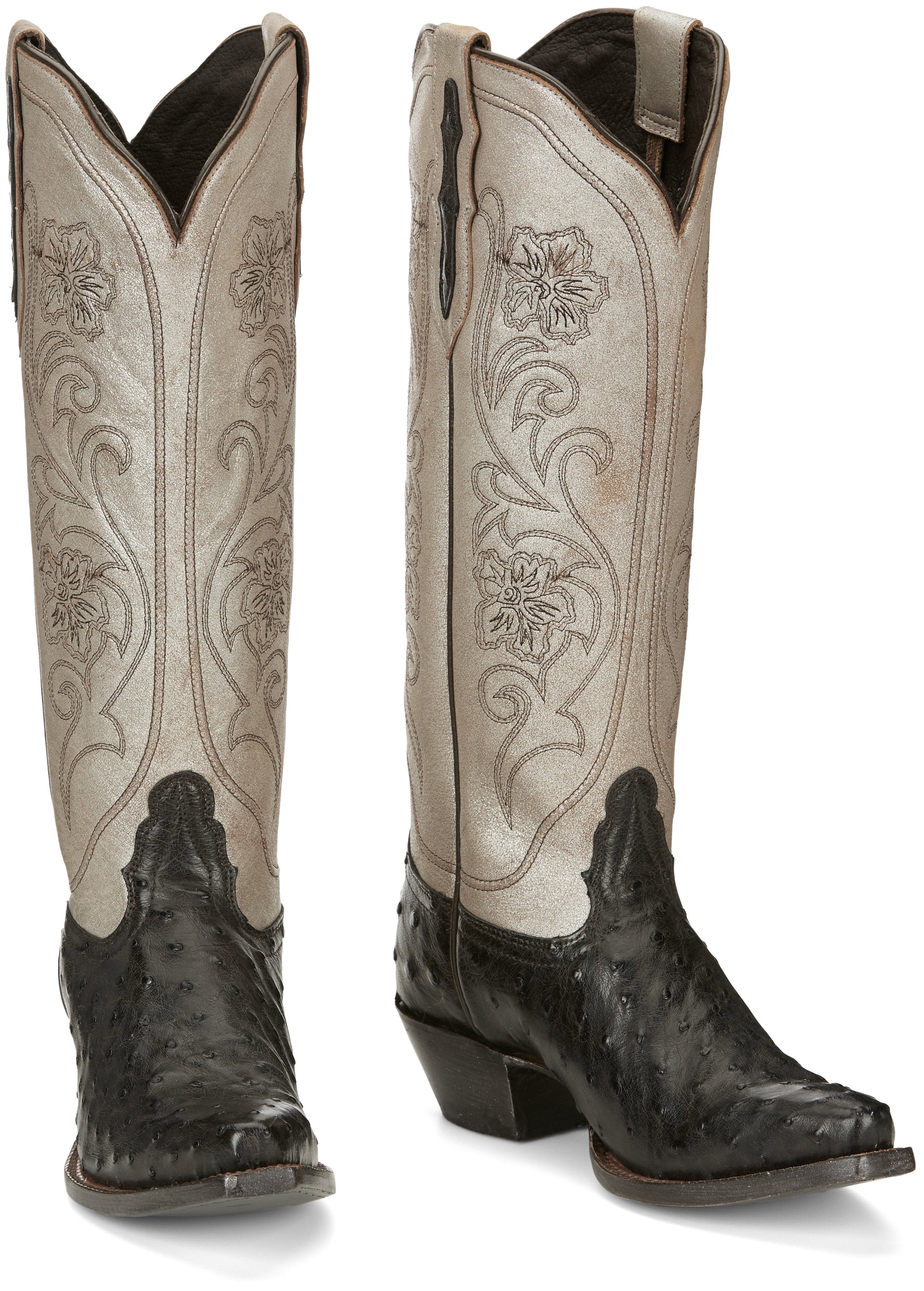 Tony Lama Women's Vaqueras Ines Full Quill Ostrich Mink Western Boots VF3055 - Image 7