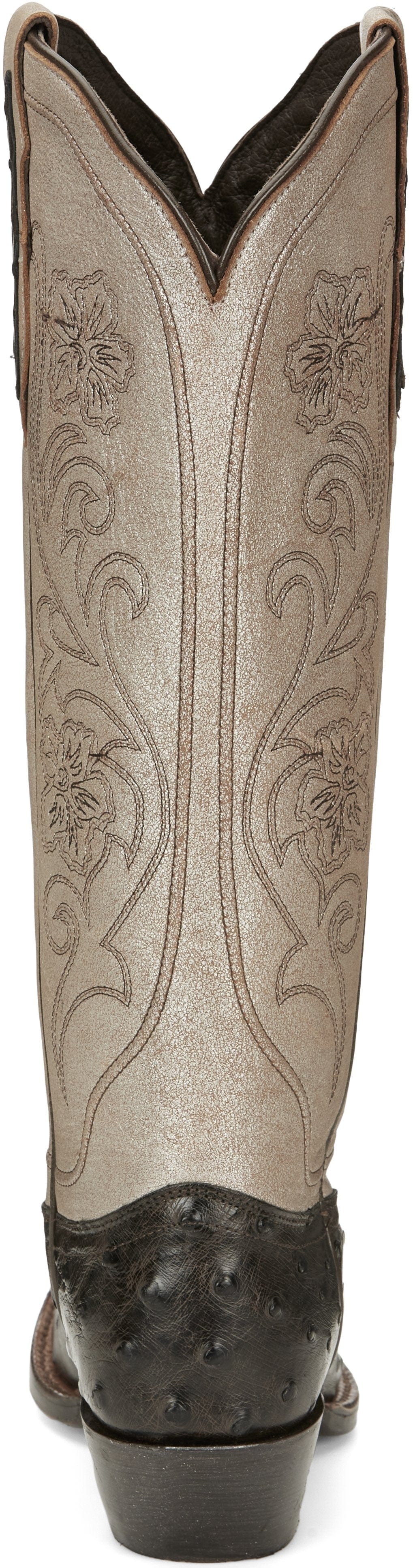 Tony Lama Women's Vaqueras Ines Full Quill Ostrich Mink Western Boots VF3055 - Image 8